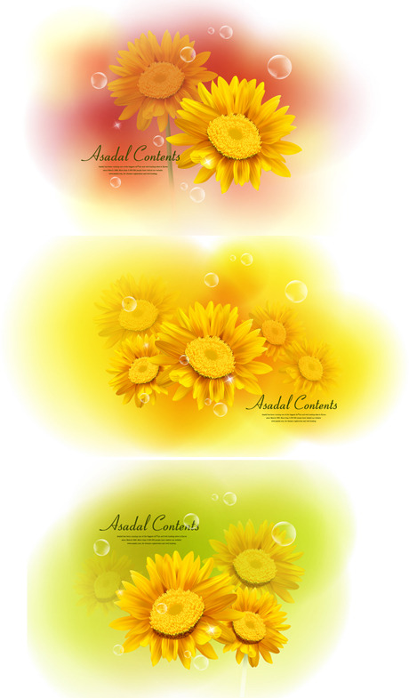 Yellow Floral background  