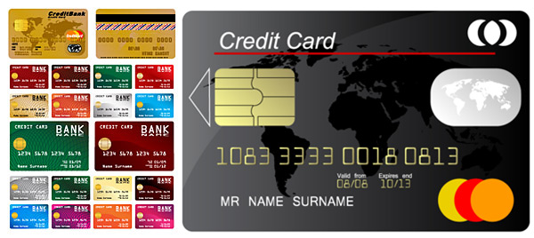 Credit card template design vector  