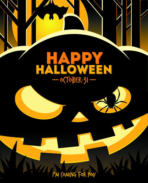 2014 halloween art background vector 01  