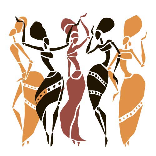 African woman design vectors 02  