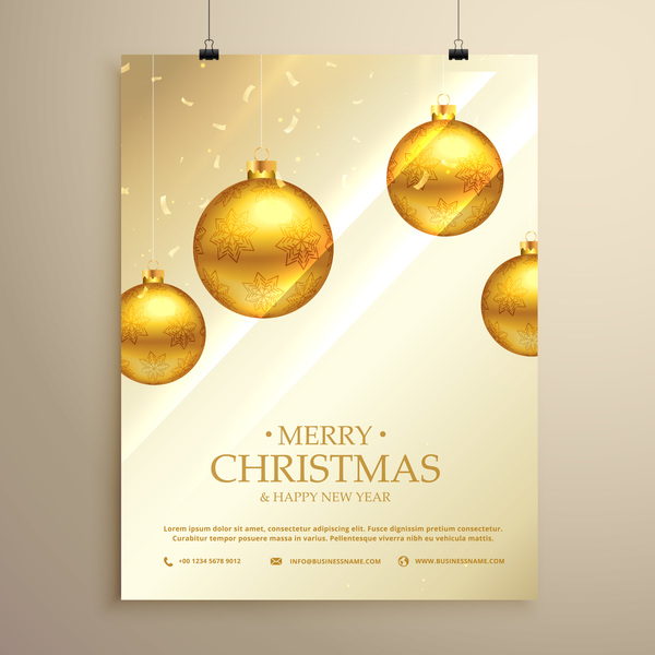 Christmas flyer and cover brochure design vector 09  