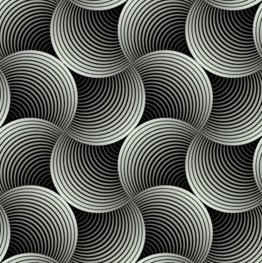 Circel tourbillon motif seamless pattern Vector 03  