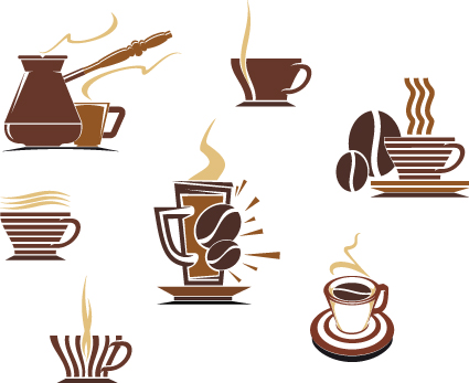 Vector Coffee icons design elements 02  