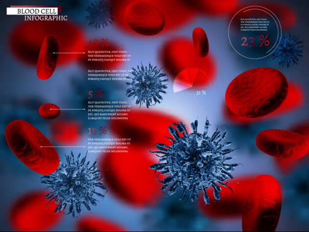 Creative blood cell infographic design vector 04  