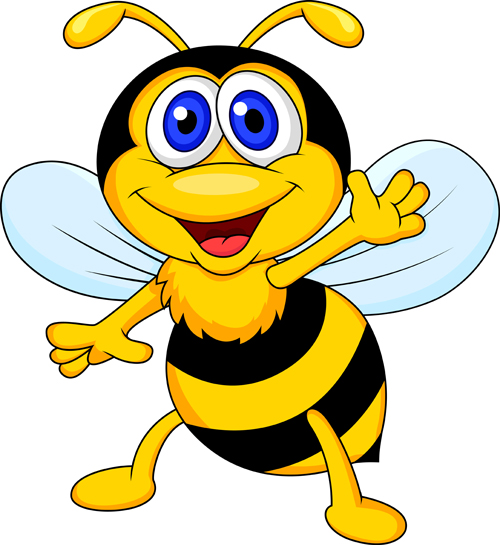 Cute bee cartoon vector illustration 10  
