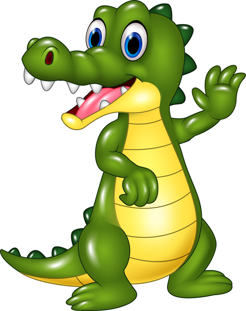 Cute cartoon crocodile vector  