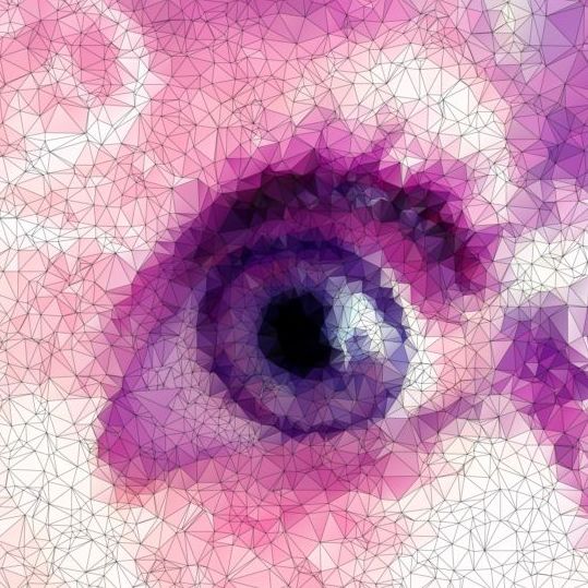 Auge mit geometrischen Formen Hintergrundvektor 02  