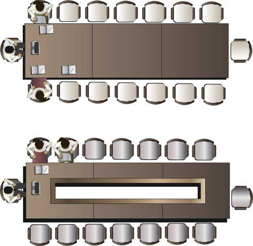 Flat office meeting template vector design 02  