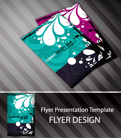 Set of Flyer presentation template design vector 03  