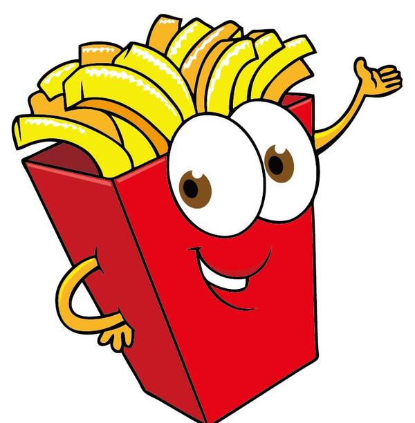 Funny french fries cartoon vector 02  