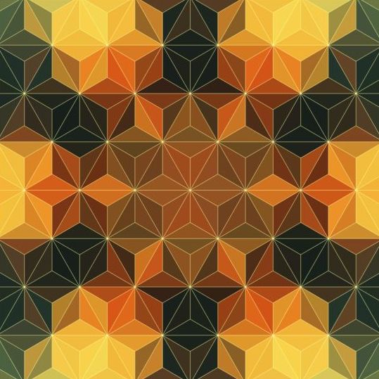 Geometrisk form med Mandala mönster vektor 05  