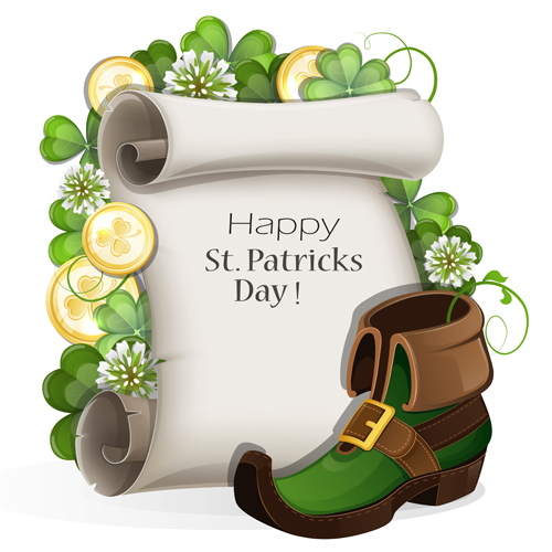 Happy st.patrick day background vectors 07  