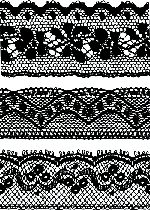 Black Lace Backgrounds vector material 04  