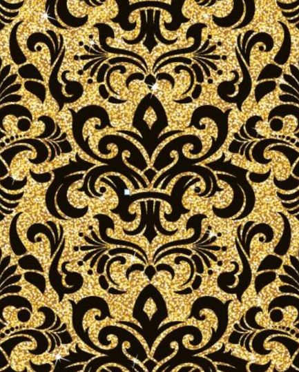 Luxe gouden decor patroon vectoren set 04  