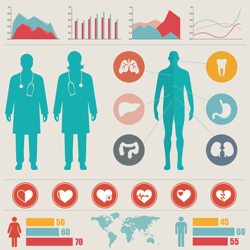 Medical health Infographic template vector 06  