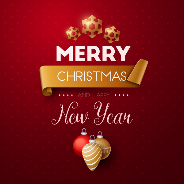 Merry christmas and happy new year background vector 02  