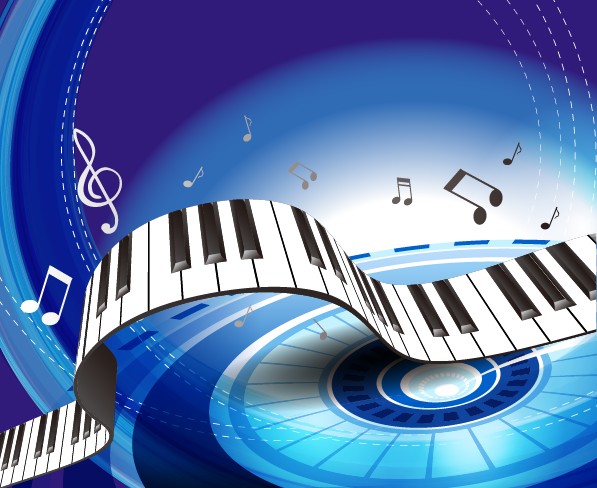 Set of Piano Backgrounds Vector graphics 04  