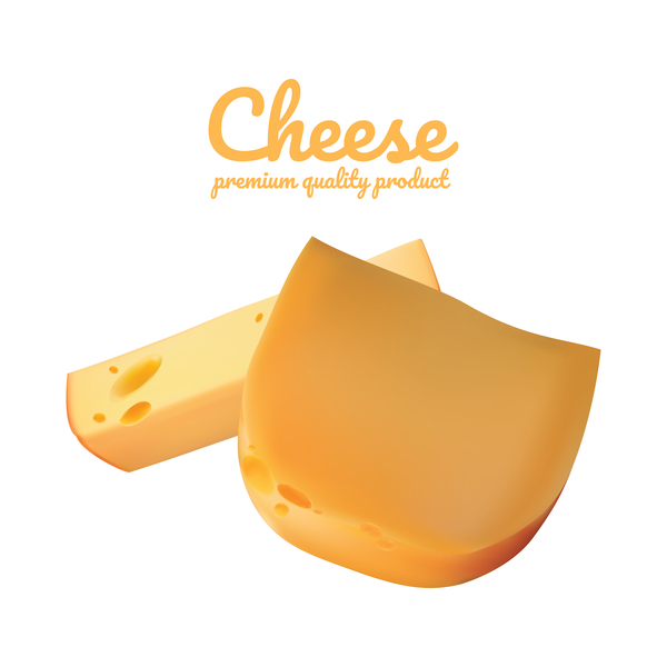 プレミアム品質チーズ現実的ベクトル 13  