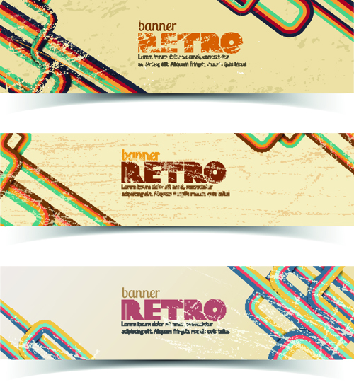 Retro Garbage Business banner vector 01  