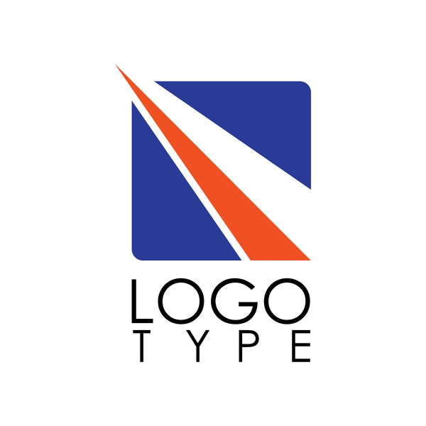 Quadratischer Streifen-Logo-Vektor  