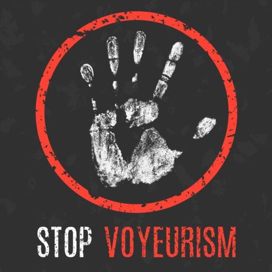 Stop Voyeurism sign vector  