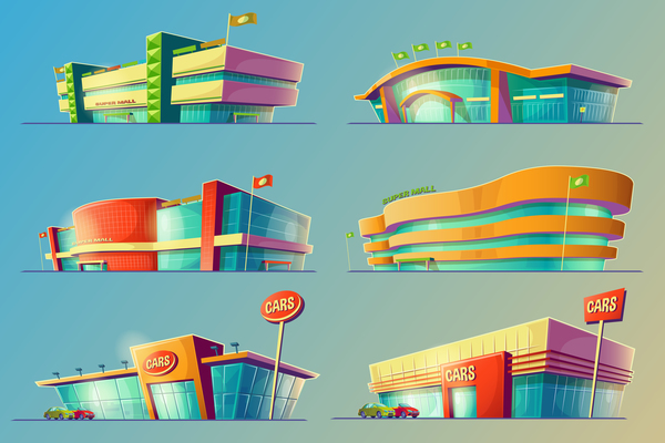 Super mall illustration vector  