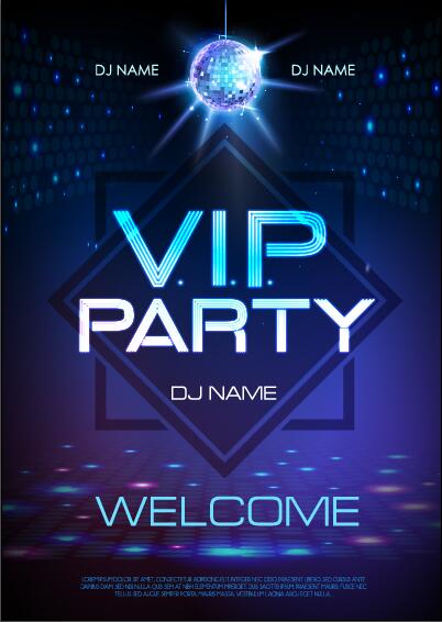 Vip party poster template 01  