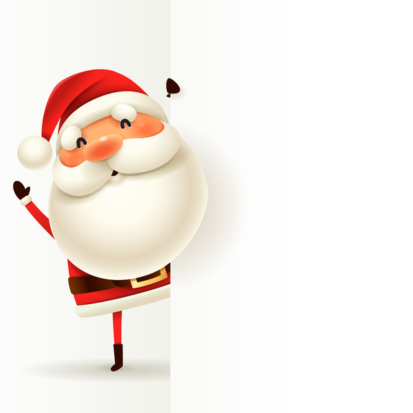 santa sign with christmas background vector 02  