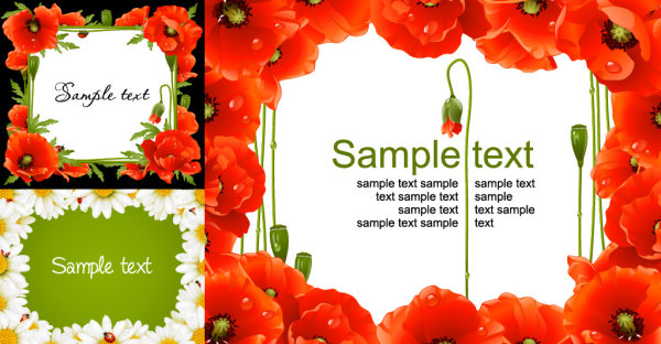 Fresh Border frames vector  