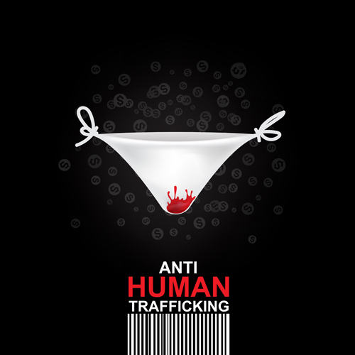 Anti human trafficking public service advertising templates vector 02  