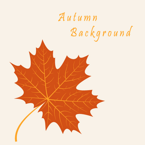 Autumn leaves vintage art background vector 02  