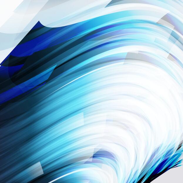 Blauen Wellenlinien mit abstrakten Hintergrund Vector 04  