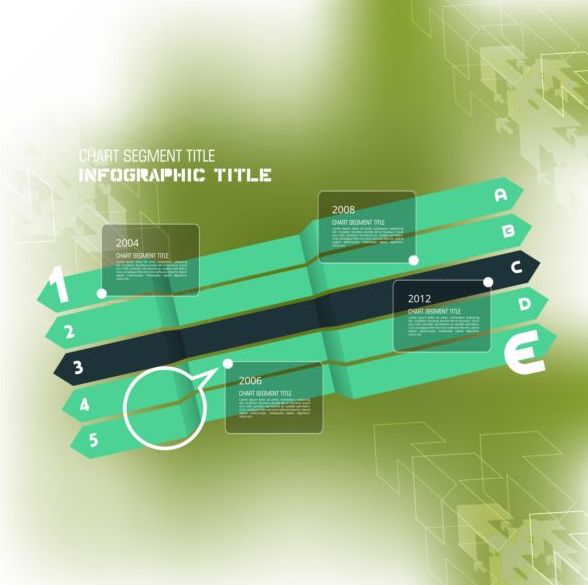 Business-Infografie-Vorlage grünen Stilen Vektor 15  