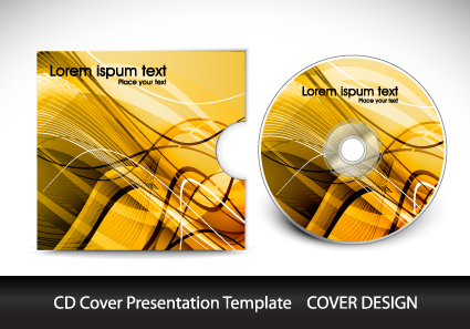 CD cover presentation vector template material 07  