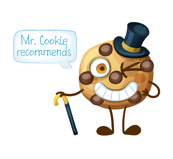 Vecteur de personnages de cookie de dessin animé  