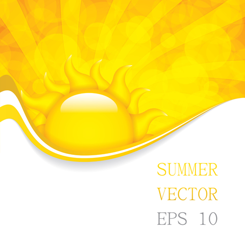 Cartoon summer sun vector background 01  