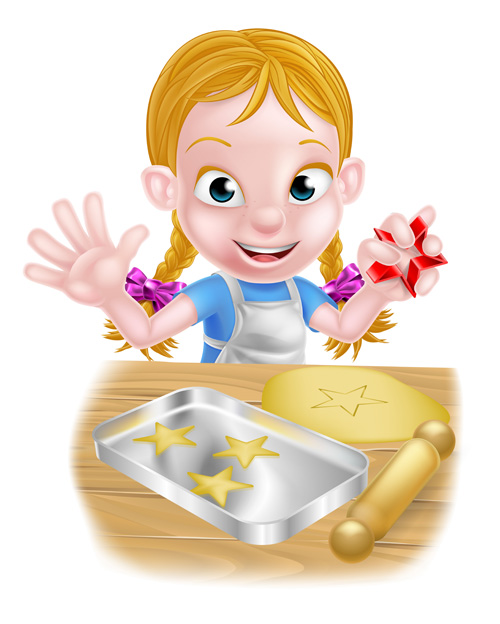 Children cooking design vector 03  