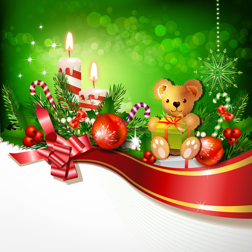 Exquisite Christmas accessories design vector set 02  