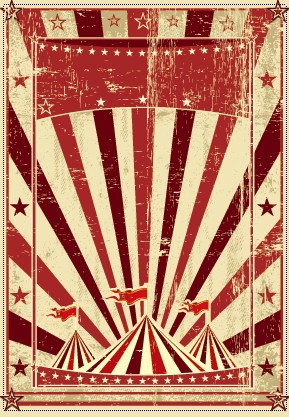 Vintage circus background vector graphic 03  