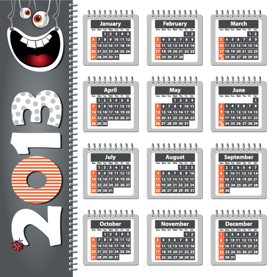 Creative 2013 Calendars design elements vector set 07  