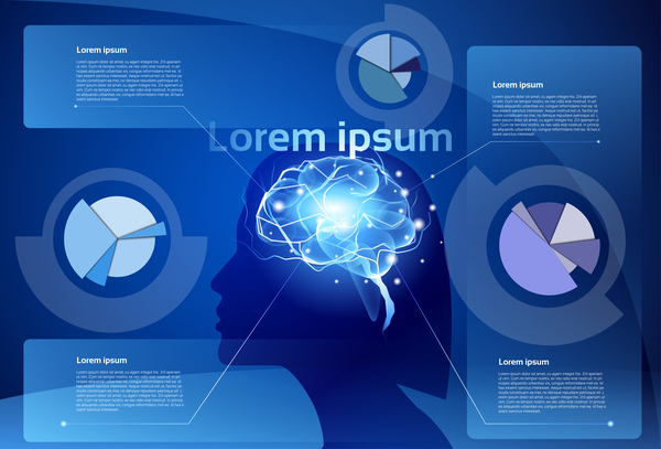 Vecteur créatif infographique cerveau 03  