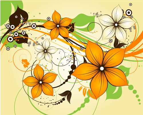 Elegant abstract flower vectors graphics 10  