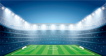 Football field and spotlights background vector 04  
