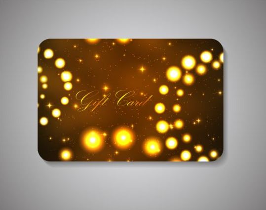 Gold light with gift card vector  