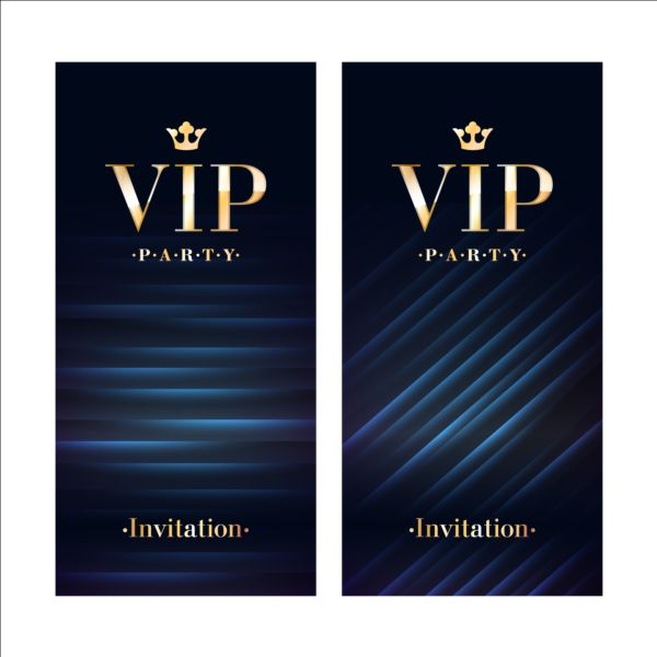 Luxury VIP invitation cards template vector 03  