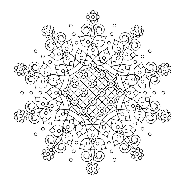 Mandala motif décoratif dessiné vecteur matériel 02  