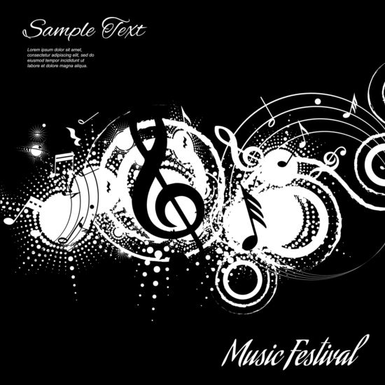Music festival grunge background vector 01  