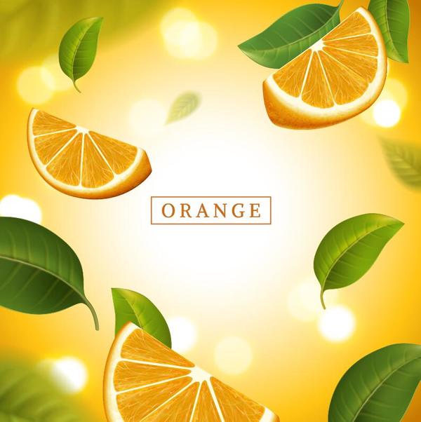 Orange background vector material  