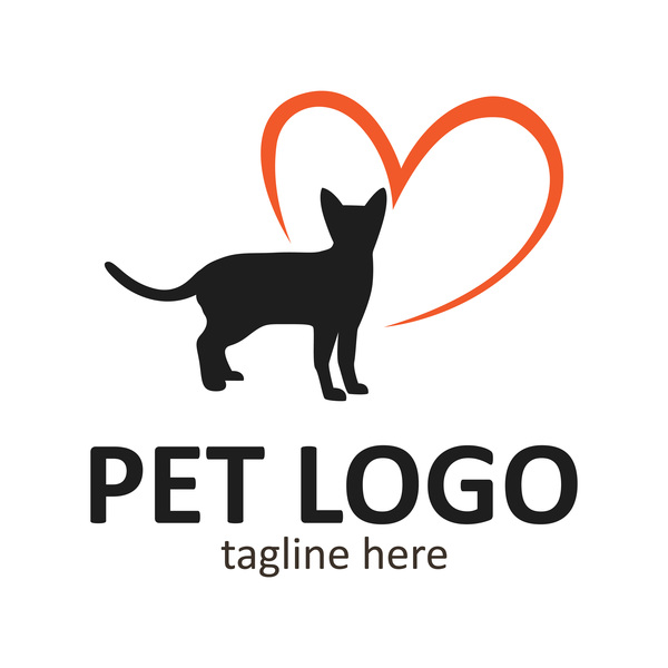 Vecteur de conception créative de logo pour animaux de compagnie 09  