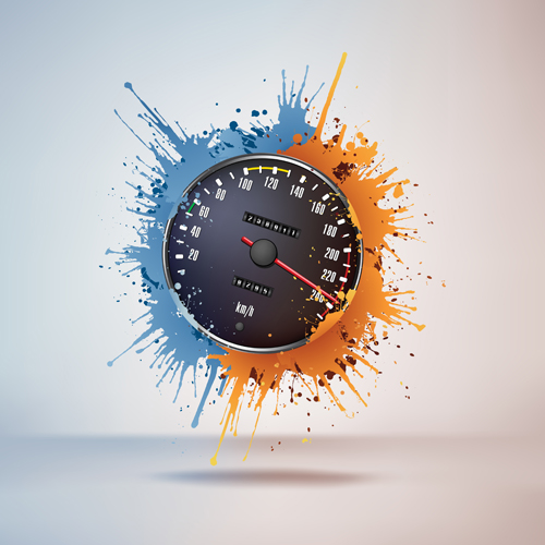 Speedometer design element vector 01  